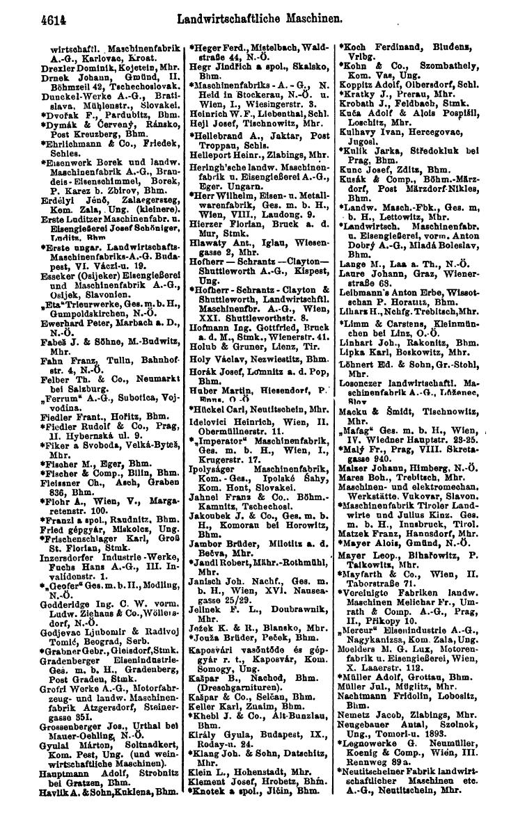 Compass 1922. Band VI: Österreich, Tschechoslowakei, Ungarn, Jugoslawien. - Page 1134