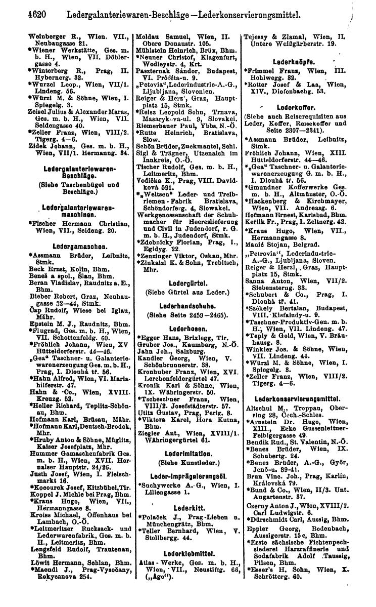 Compass 1922. Band VI: Österreich, Tschechoslowakei, Ungarn, Jugoslawien. - Page 1140