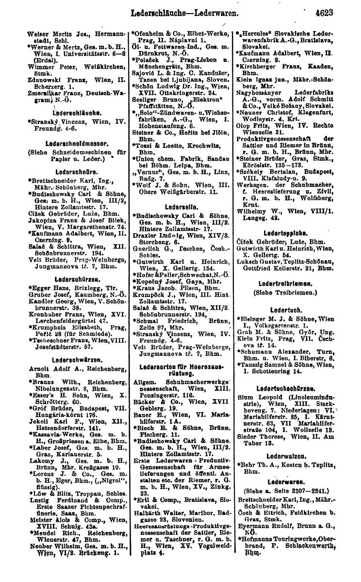 Compass 1922. Band VI: Österreich, Tschechoslowakei, Ungarn, Jugoslawien. - Page 1143