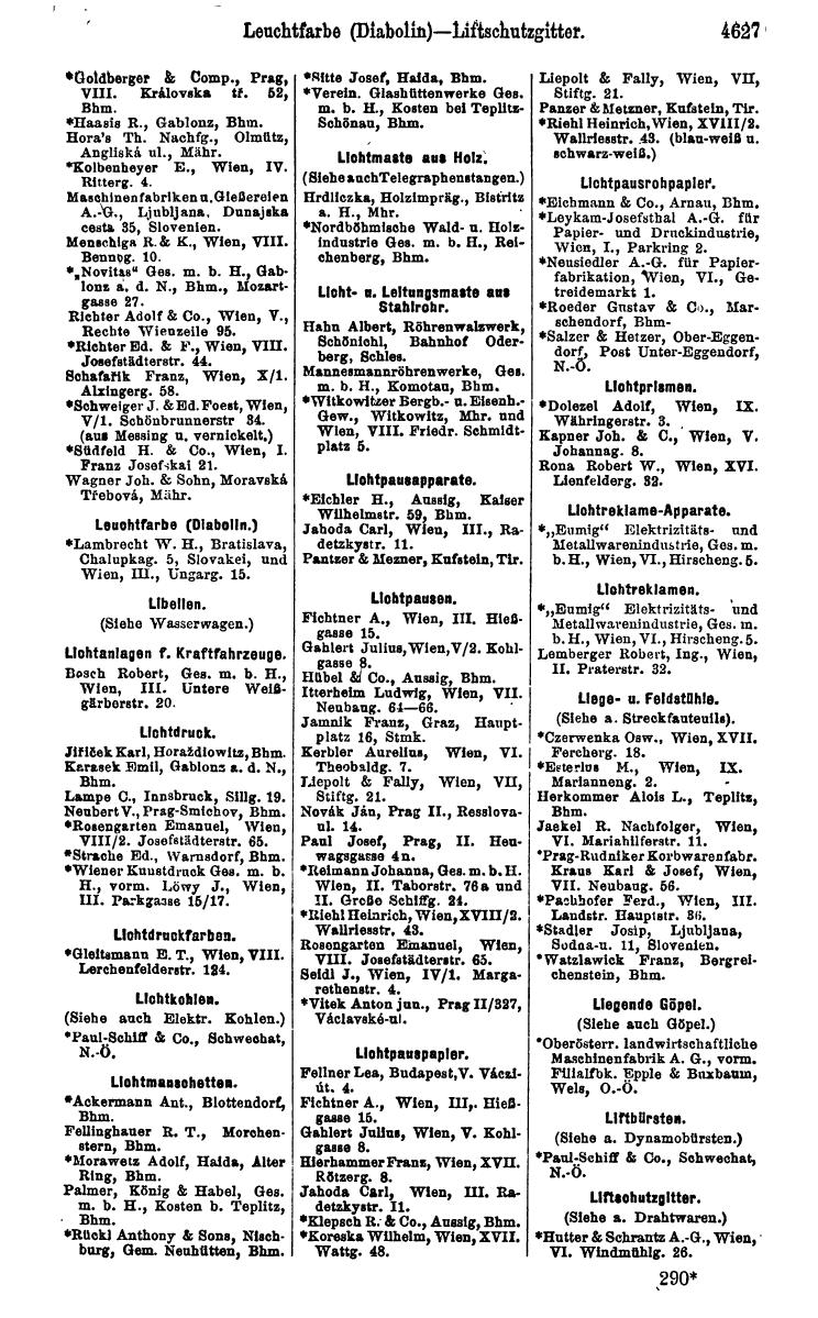 Compass 1922. Band VI: Österreich, Tschechoslowakei, Ungarn, Jugoslawien. - Seite 1147