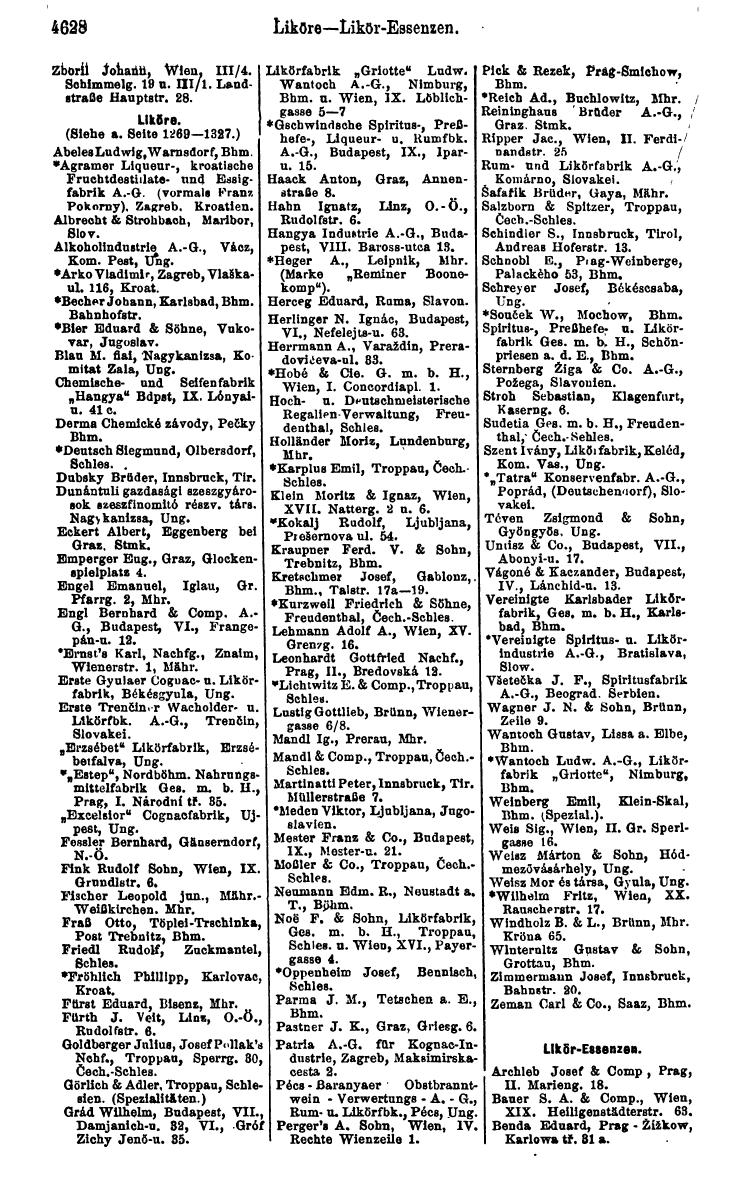 Compass 1922. Band VI: Österreich, Tschechoslowakei, Ungarn, Jugoslawien. - Page 1148