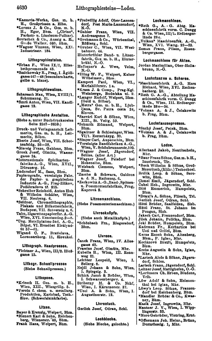 Compass 1922. Band VI: Österreich, Tschechoslowakei, Ungarn, Jugoslawien. - Page 1150