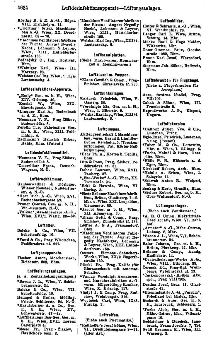 Compass 1922. Band VI: Österreich, Tschechoslowakei, Ungarn, Jugoslawien. - Page 1154