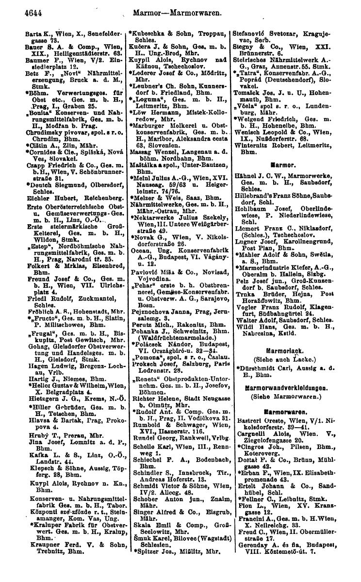 Compass 1922. Band VI: Österreich, Tschechoslowakei, Ungarn, Jugoslawien. - Page 1180