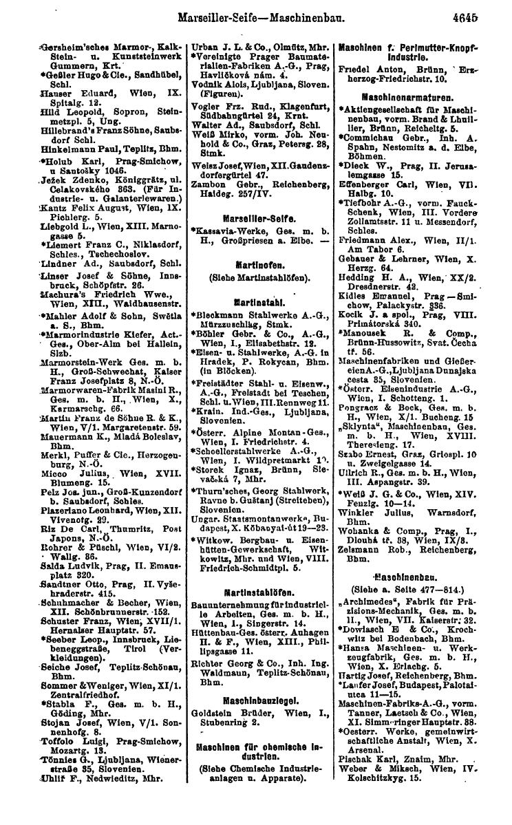 Compass 1922. Band VI: Österreich, Tschechoslowakei, Ungarn, Jugoslawien. - Page 1181