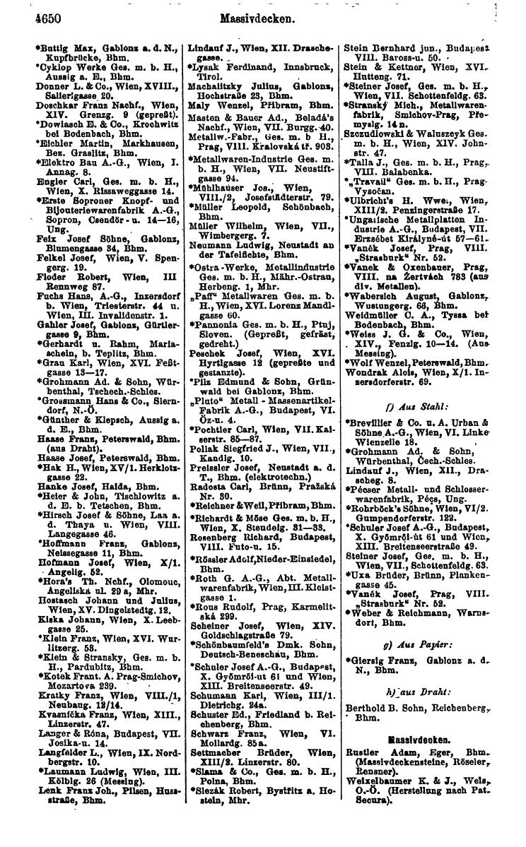 Compass 1922. Band VI: Österreich, Tschechoslowakei, Ungarn, Jugoslawien. - Page 1186