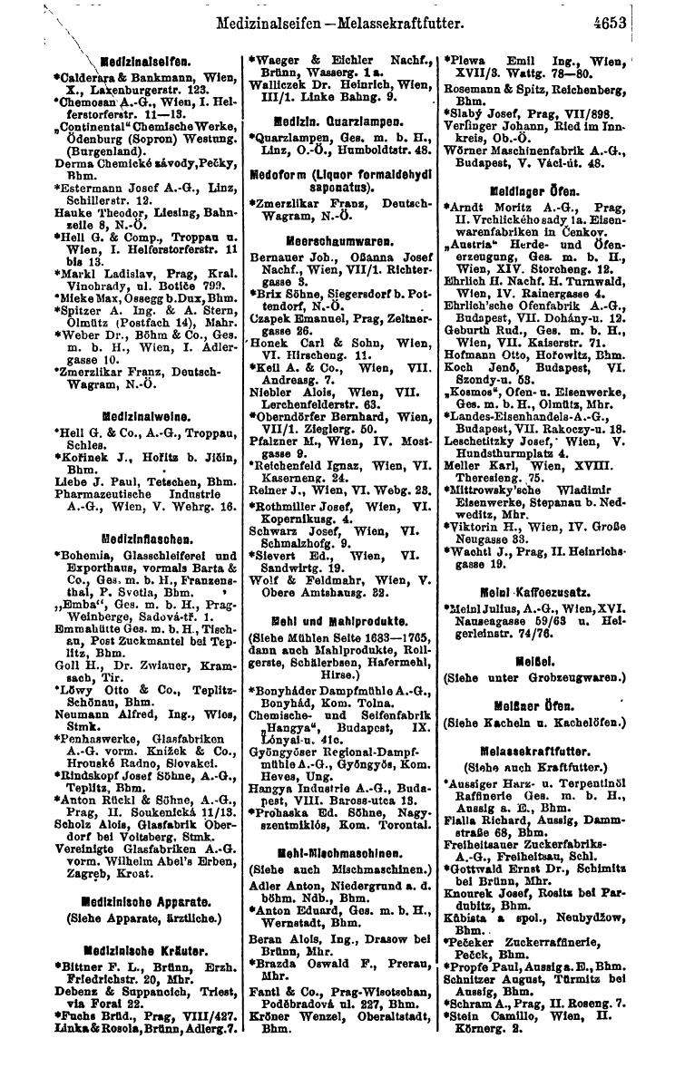 Compass 1922. Band VI: Österreich, Tschechoslowakei, Ungarn, Jugoslawien. - Page 1189