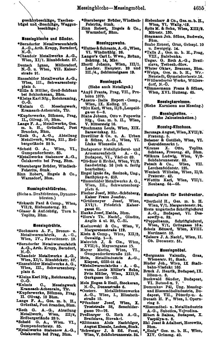 Compass 1922. Band VI: Österreich, Tschechoslowakei, Ungarn, Jugoslawien. - Page 1191