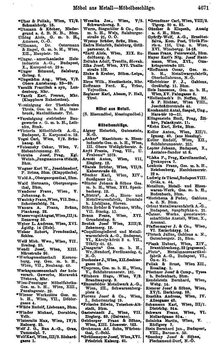 Compass 1922. Band VI: Österreich, Tschechoslowakei, Ungarn, Jugoslawien. - Page 1207