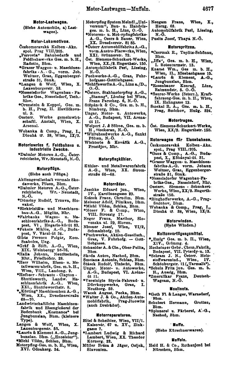 Compass 1922. Band VI: Österreich, Tschechoslowakei, Ungarn, Jugoslawien. - Page 1213