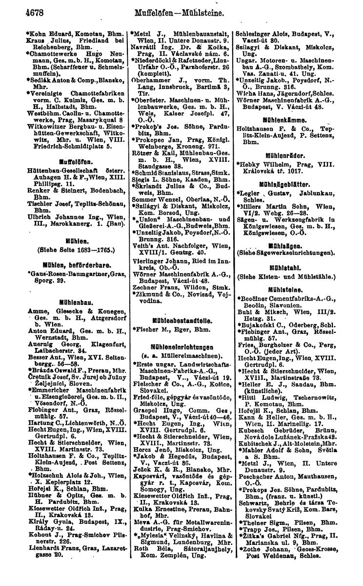 Compass 1922. Band VI: Österreich, Tschechoslowakei, Ungarn, Jugoslawien. - Page 1214