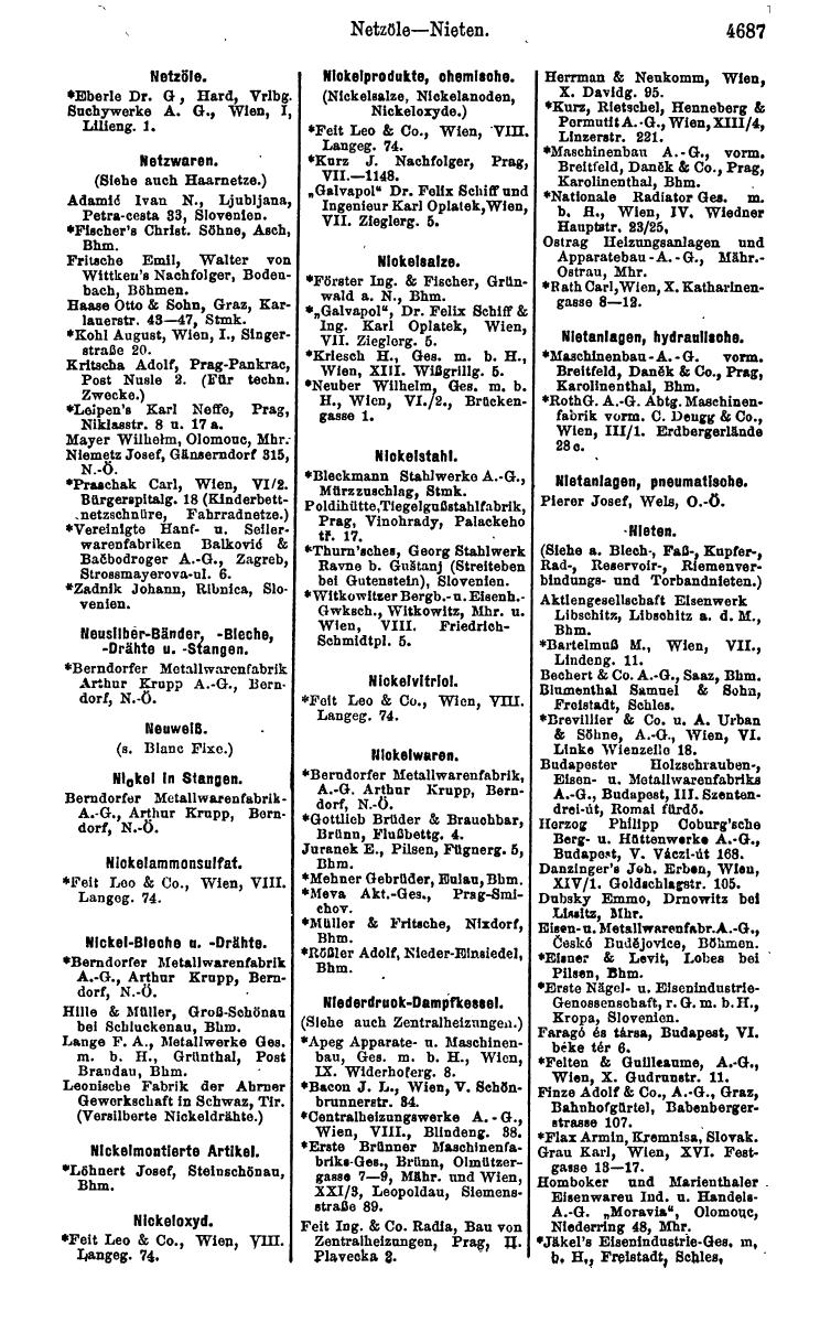 Compass 1922. Band VI: Österreich, Tschechoslowakei, Ungarn, Jugoslawien. - Page 1223