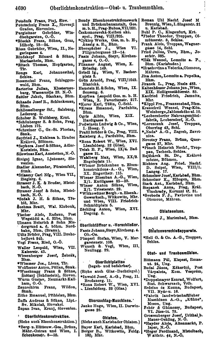 Compass 1922. Band VI: Österreich, Tschechoslowakei, Ungarn, Jugoslawien. - Page 1226