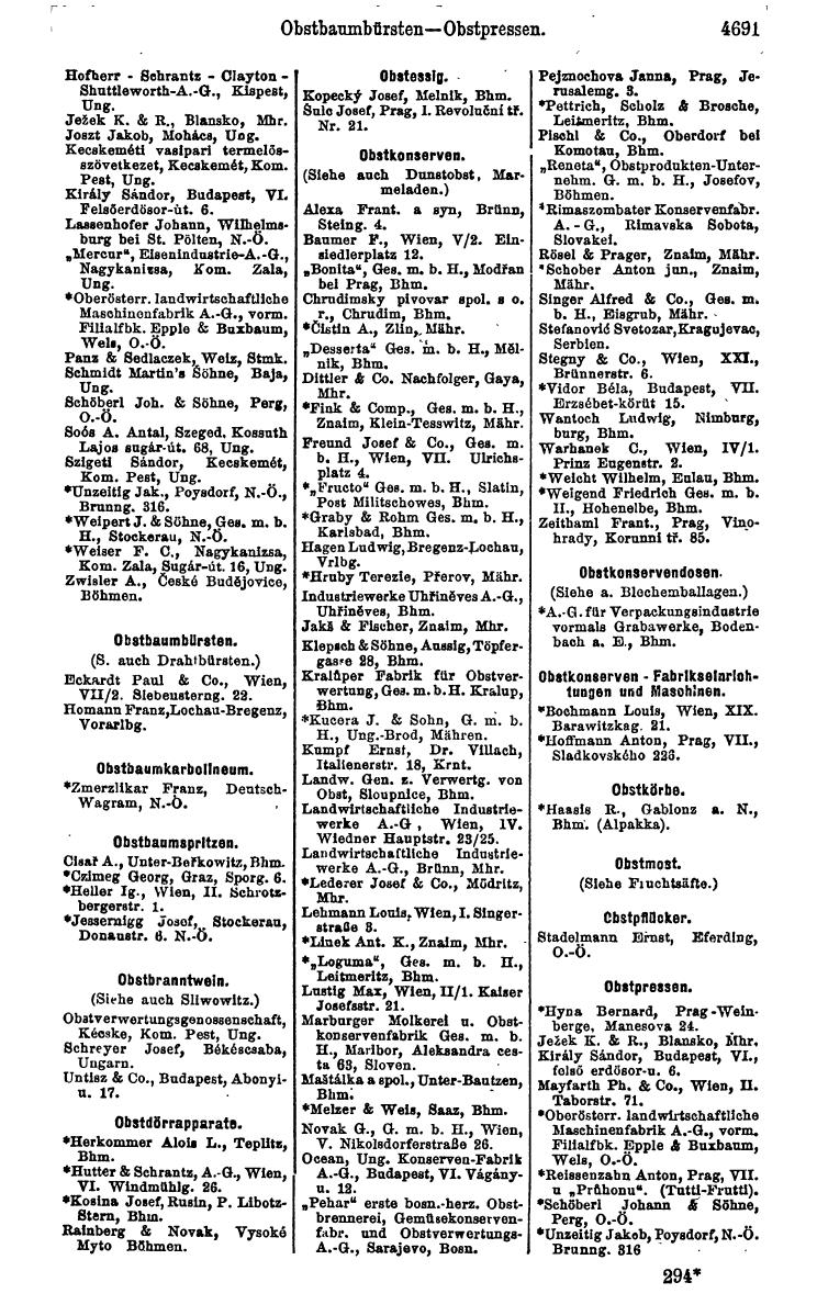 Compass 1922. Band VI: Österreich, Tschechoslowakei, Ungarn, Jugoslawien. - Page 1227