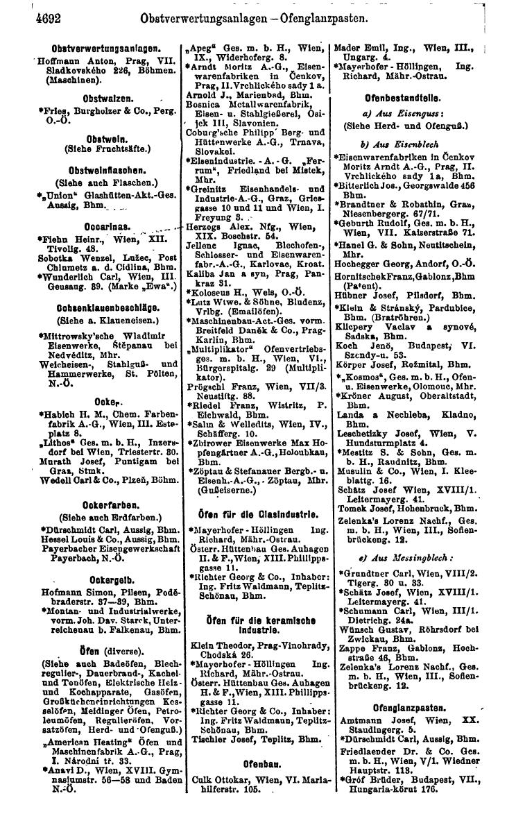 Compass 1922. Band VI: Österreich, Tschechoslowakei, Ungarn, Jugoslawien. - Page 1228