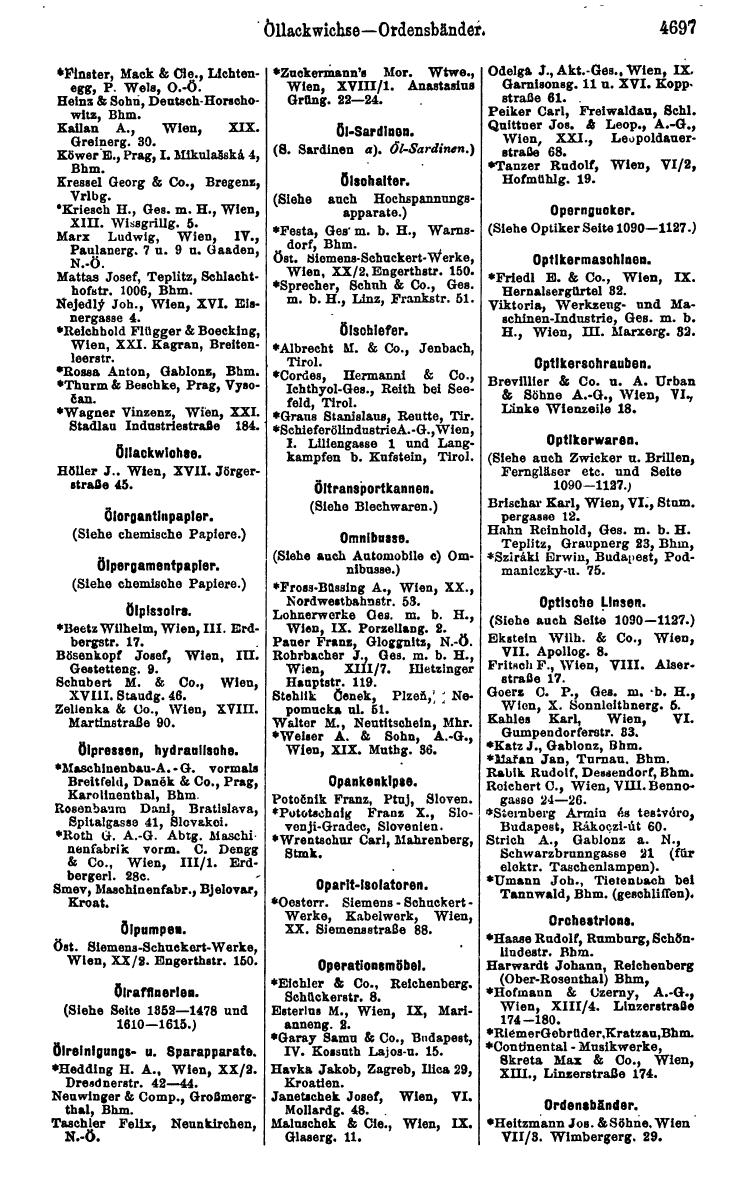 Compass 1922. Band VI: Österreich, Tschechoslowakei, Ungarn, Jugoslawien. - Page 1233