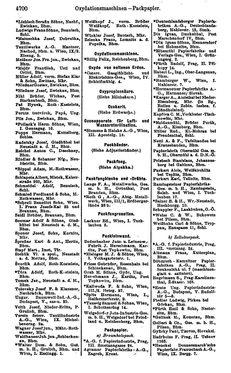 Compass 1922. Band VI: Österreich, Tschechoslowakei, Ungarn, Jugoslawien. - Page 1236