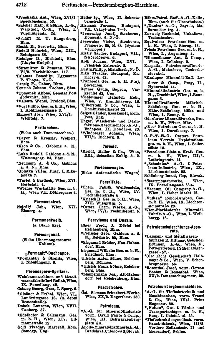 Compass 1922. Band VI: Österreich, Tschechoslowakei, Ungarn, Jugoslawien. - Page 1248