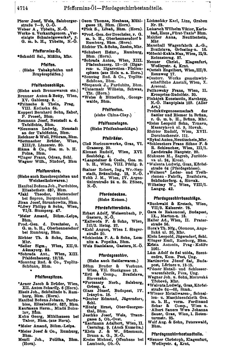 Compass 1922. Band VI: Österreich, Tschechoslowakei, Ungarn, Jugoslawien. - Page 1250