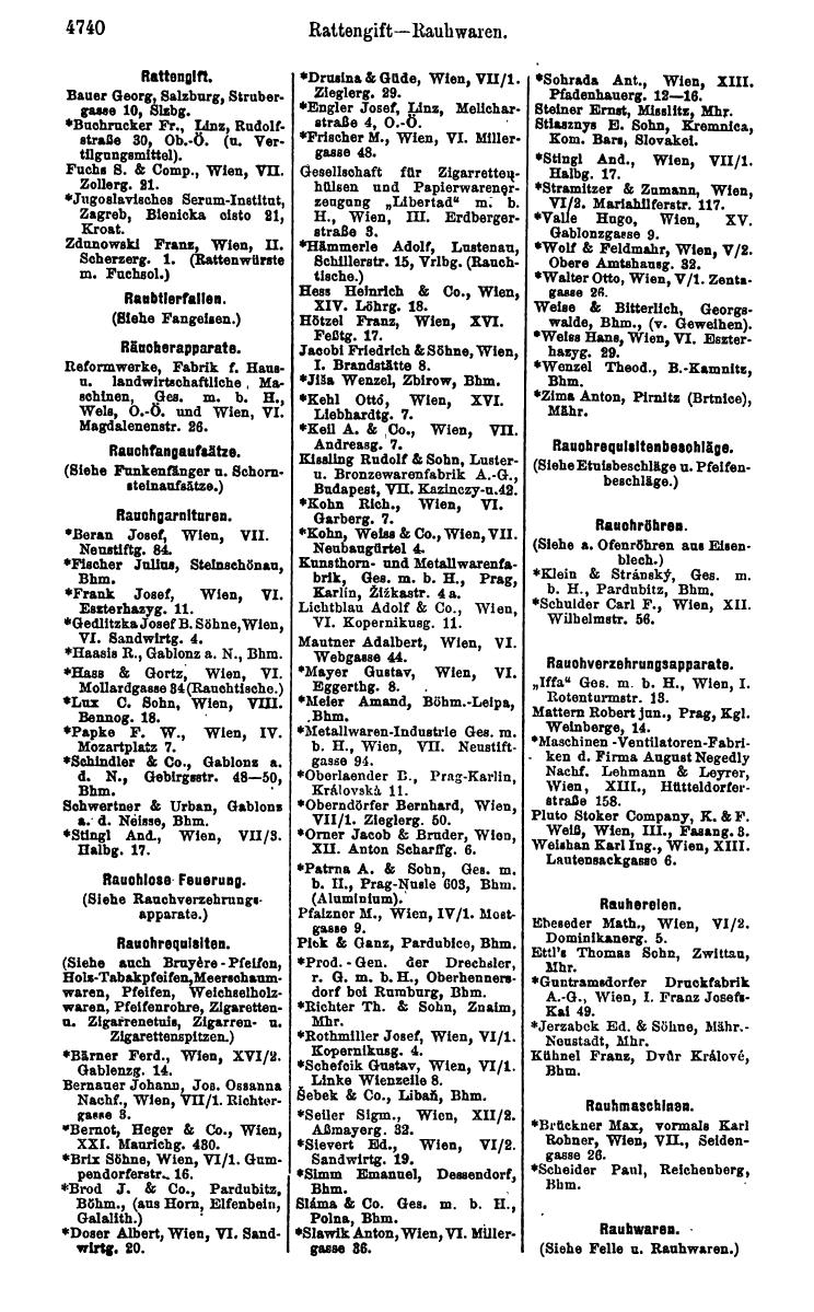 Compass 1922. Band VI: Österreich, Tschechoslowakei, Ungarn, Jugoslawien. - Page 1278