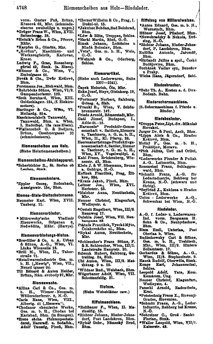 Compass 1922. Band VI: Österreich, Tschechoslowakei, Ungarn, Jugoslawien. - Page 1286