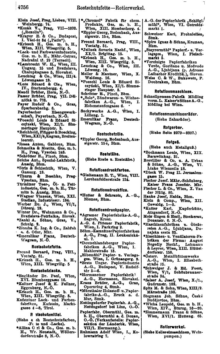 Compass 1922. Band VI: Österreich, Tschechoslowakei, Ungarn, Jugoslawien. - Page 1302