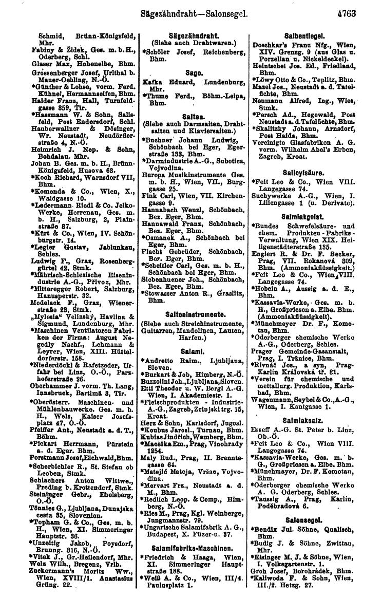 Compass 1922. Band VI: Österreich, Tschechoslowakei, Ungarn, Jugoslawien. - Page 1309