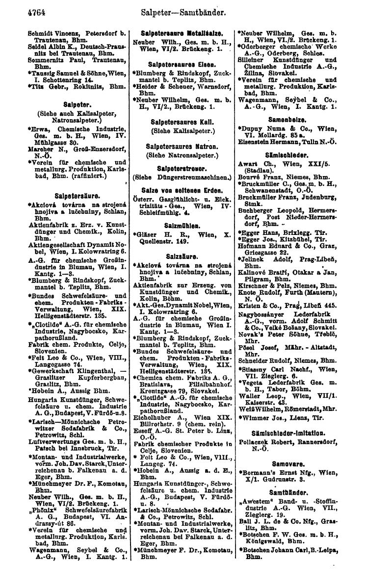 Compass 1922. Band VI: Österreich, Tschechoslowakei, Ungarn, Jugoslawien. - Page 1310