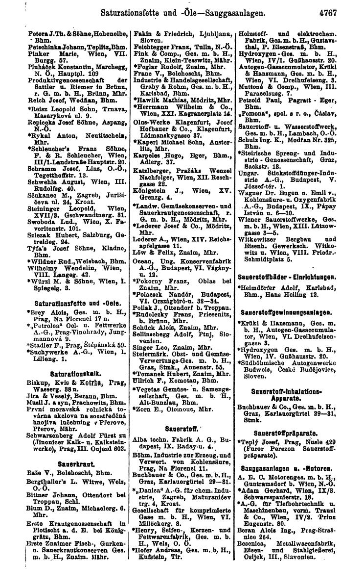 Compass 1922. Band VI: Österreich, Tschechoslowakei, Ungarn, Jugoslawien. - Page 1313