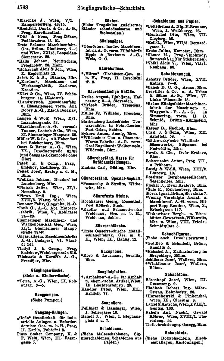 Compass 1922. Band VI: Österreich, Tschechoslowakei, Ungarn, Jugoslawien. - Page 1314