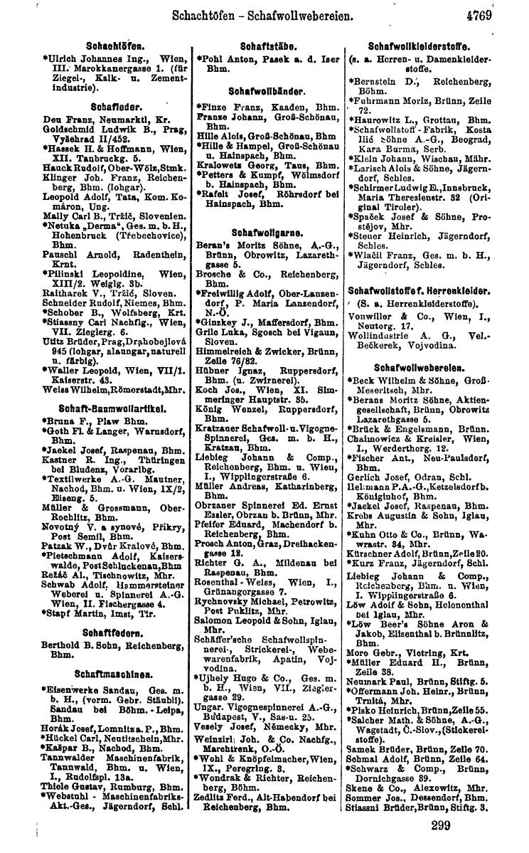 Compass 1922. Band VI: Österreich, Tschechoslowakei, Ungarn, Jugoslawien. - Page 1319