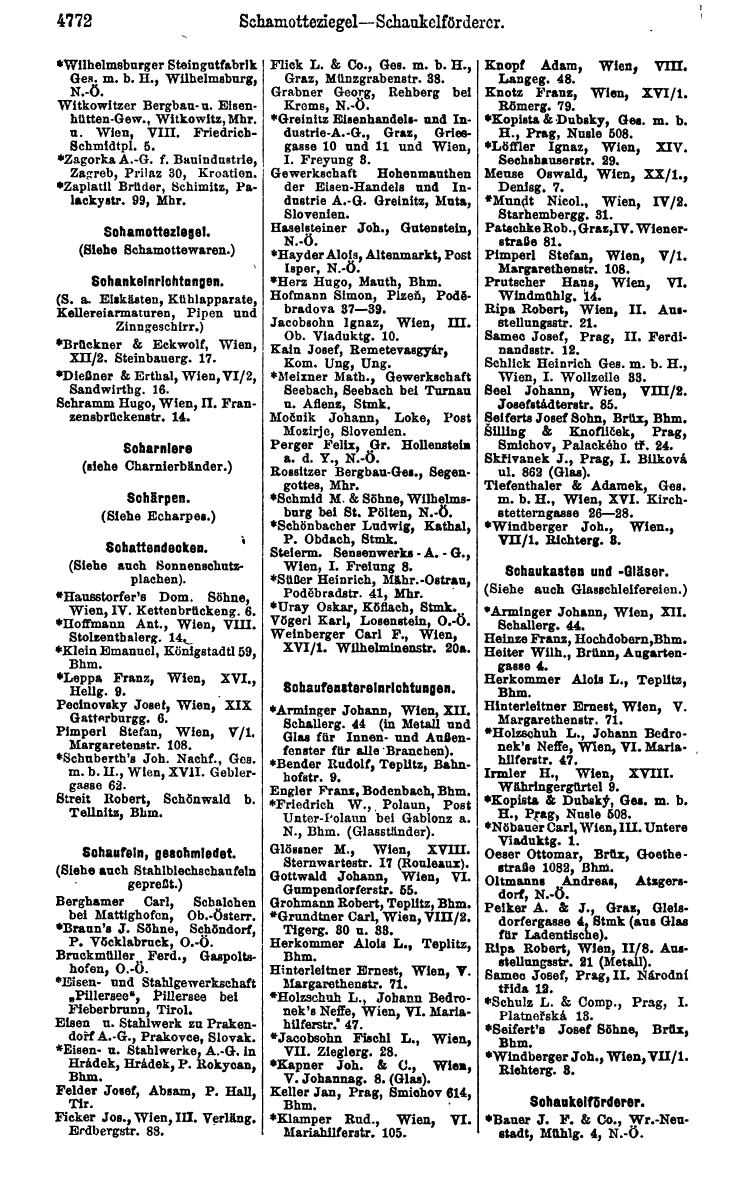 Compass 1922. Band VI: Österreich, Tschechoslowakei, Ungarn, Jugoslawien. - Page 1322