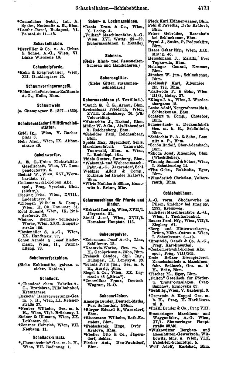 Compass 1922. Band VI: Österreich, Tschechoslowakei, Ungarn, Jugoslawien. - Page 1323