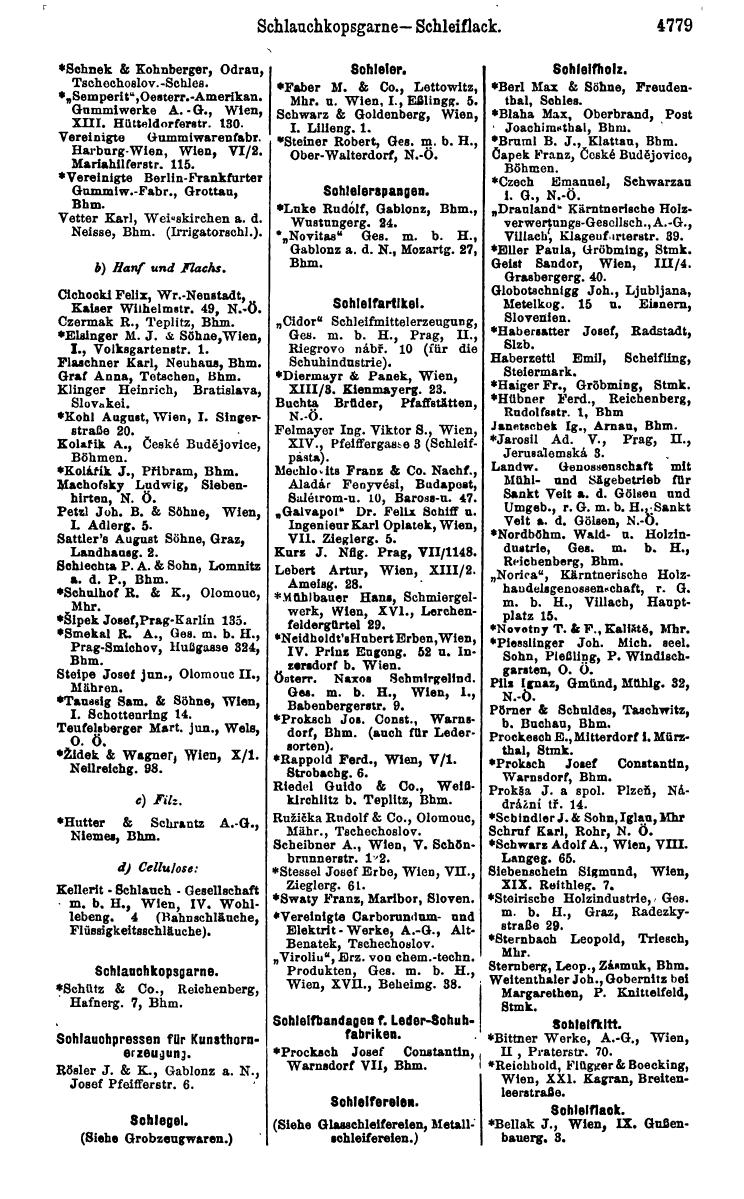 Compass 1922. Band VI: Österreich, Tschechoslowakei, Ungarn, Jugoslawien. - Page 1329