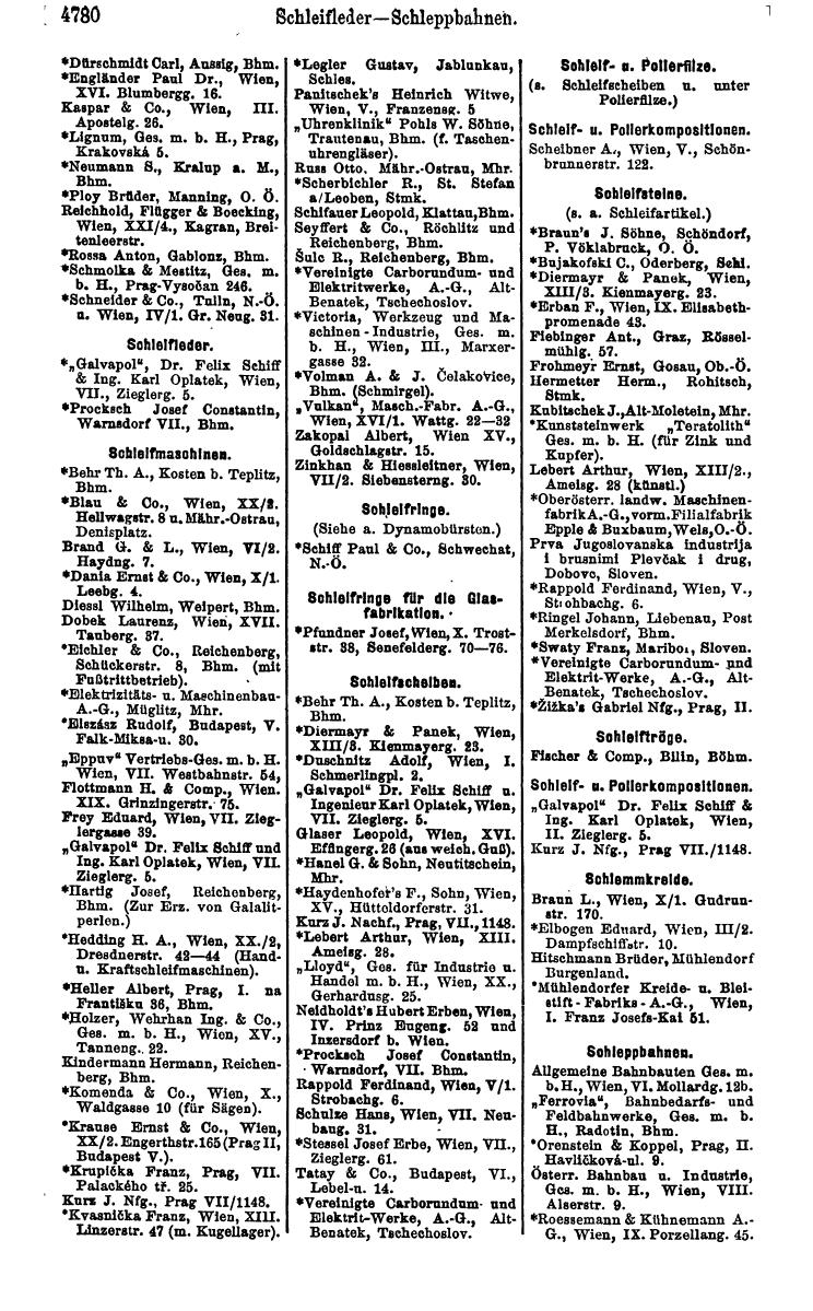 Compass 1922. Band VI: Österreich, Tschechoslowakei, Ungarn, Jugoslawien. - Page 1330