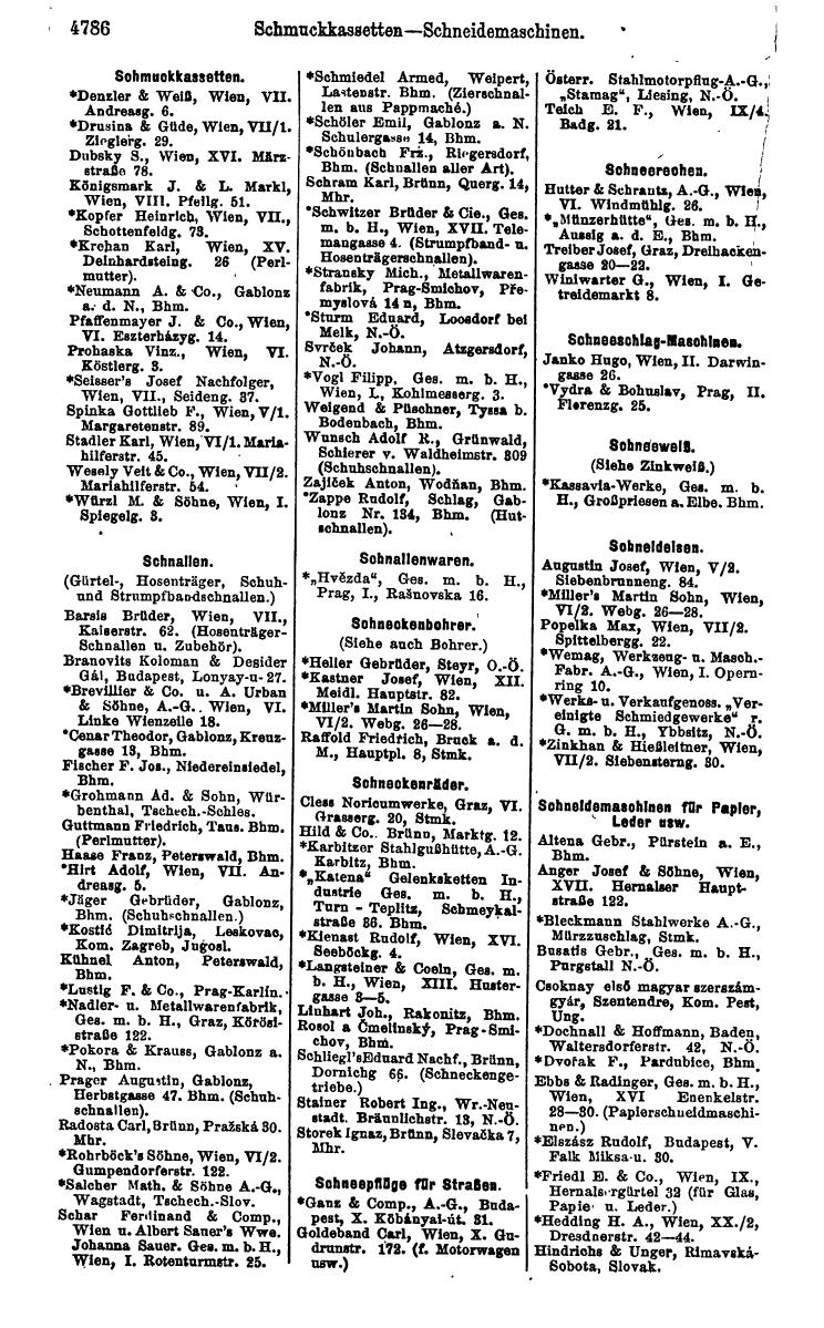 Compass 1922. Band VI: Österreich, Tschechoslowakei, Ungarn, Jugoslawien. - Page 1336