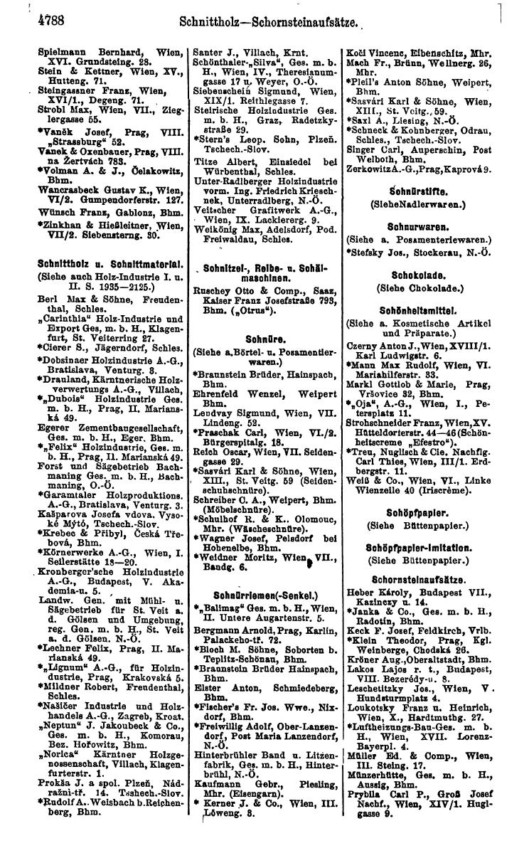 Compass 1922. Band VI: Österreich, Tschechoslowakei, Ungarn, Jugoslawien. - Page 1338