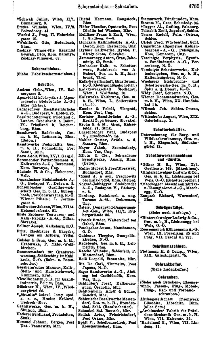 Compass 1922. Band VI: Österreich, Tschechoslowakei, Ungarn, Jugoslawien. - Page 1339