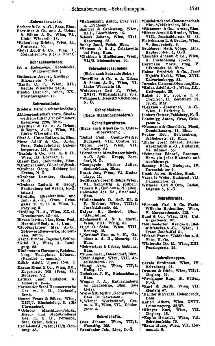 Compass 1922. Band VI: Österreich, Tschechoslowakei, Ungarn, Jugoslawien. - Seite 1341