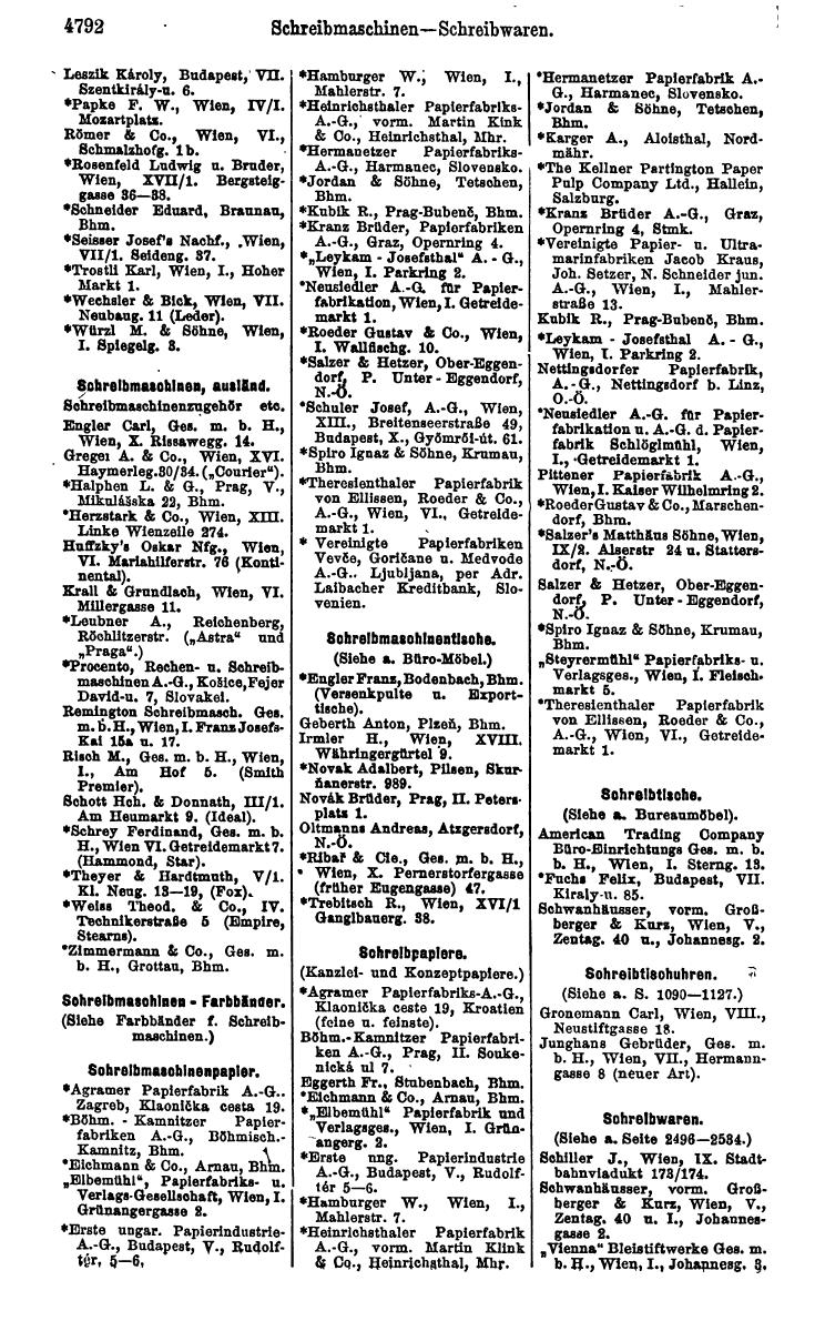 Compass 1922. Band VI: Österreich, Tschechoslowakei, Ungarn, Jugoslawien. - Seite 1342