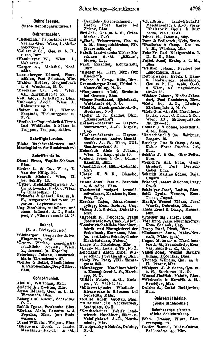 Compass 1922. Band VI: Österreich, Tschechoslowakei, Ungarn, Jugoslawien. - Page 1343