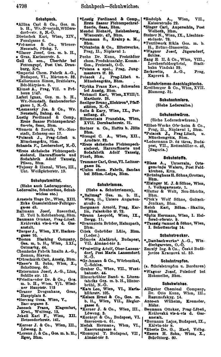 Compass 1922. Band VI: Österreich, Tschechoslowakei, Ungarn, Jugoslawien. - Page 1348