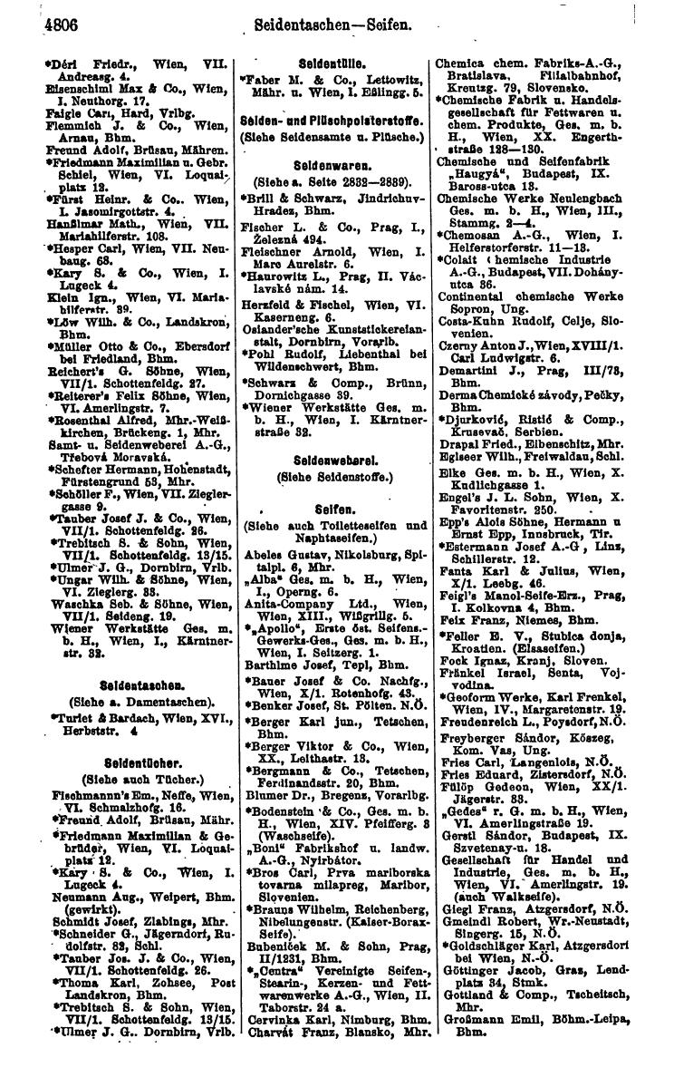 Compass 1922. Band VI: Österreich, Tschechoslowakei, Ungarn, Jugoslawien. - Page 1356