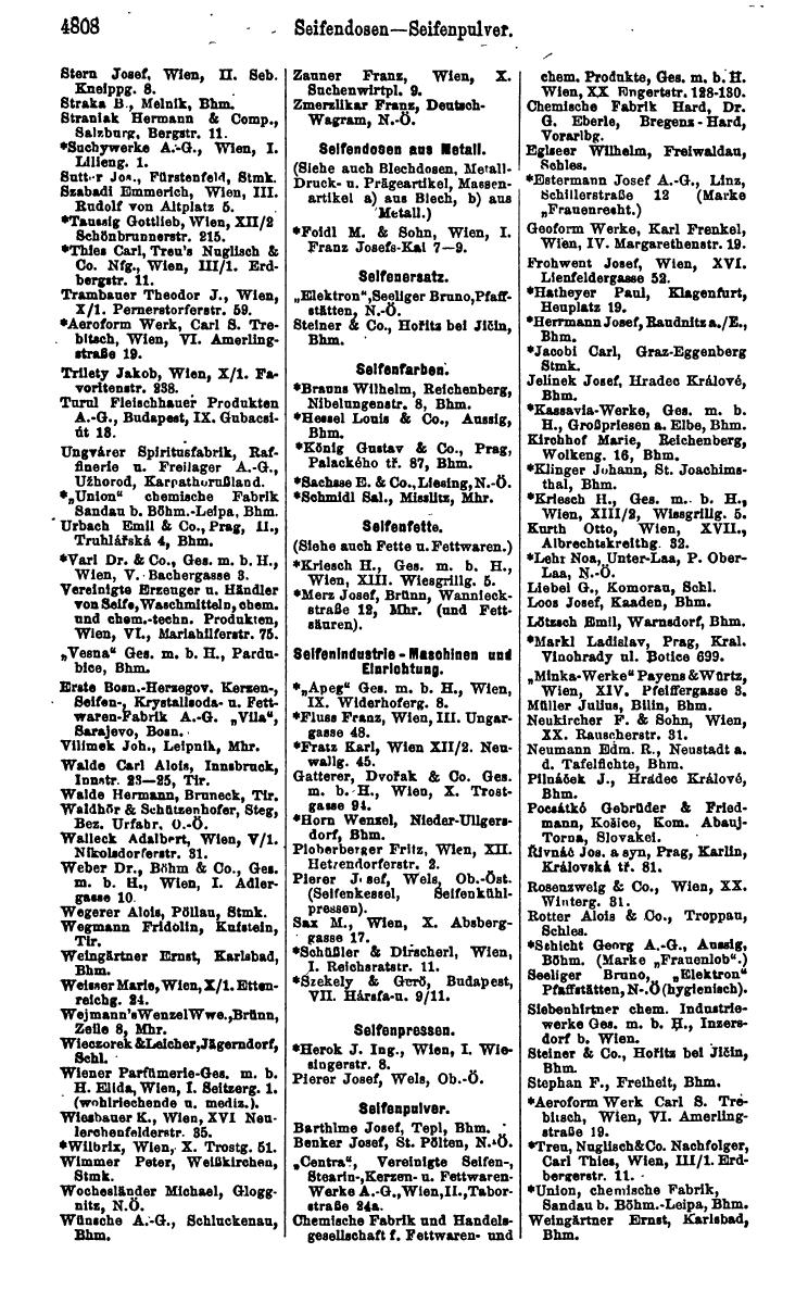 Compass 1922. Band VI: Österreich, Tschechoslowakei, Ungarn, Jugoslawien. - Page 1358