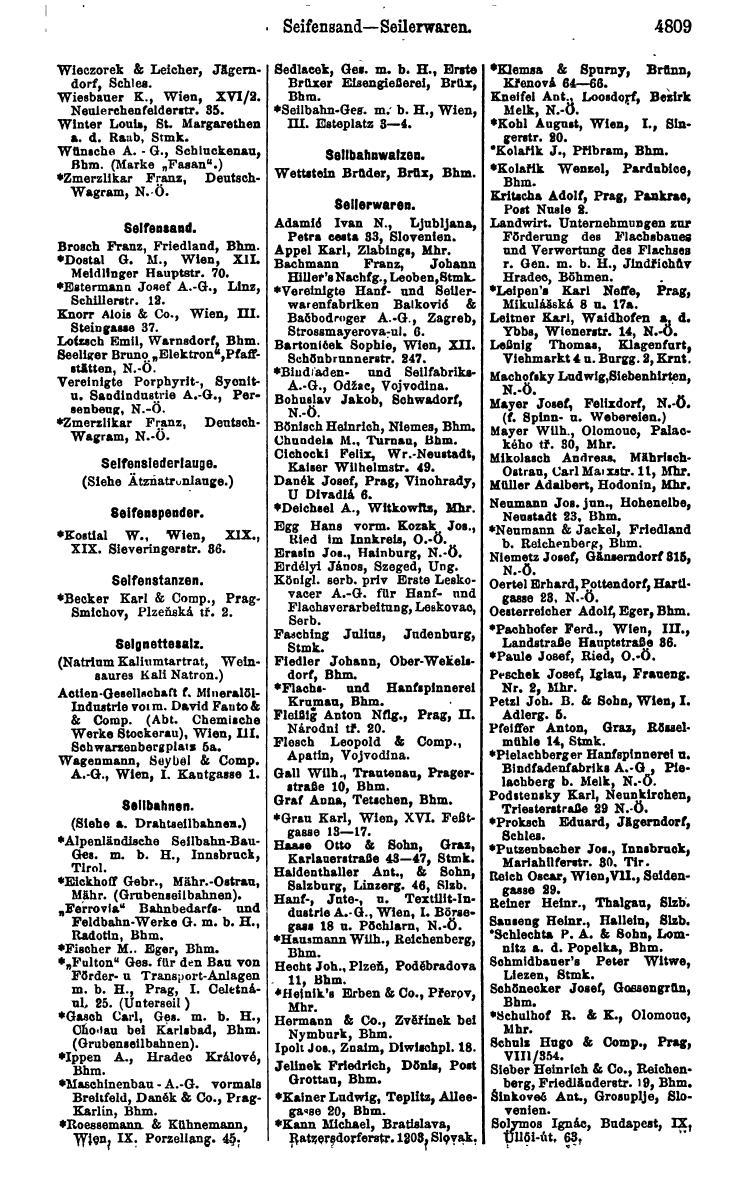 Compass 1922. Band VI: Österreich, Tschechoslowakei, Ungarn, Jugoslawien. - Page 1359