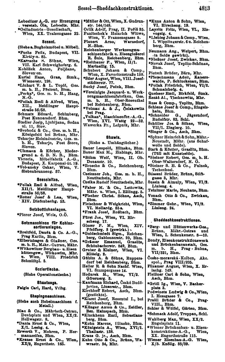 Compass 1922. Band VI: Österreich, Tschechoslowakei, Ungarn, Jugoslawien. - Page 1363