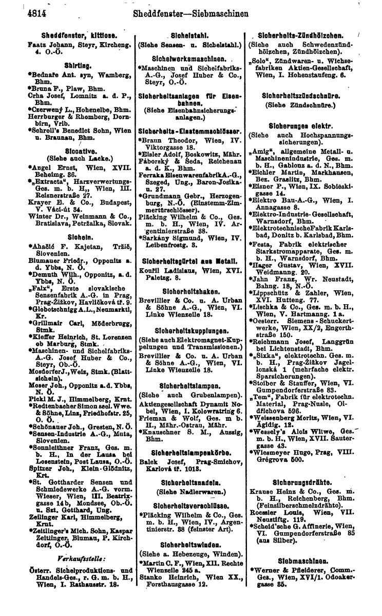 Compass 1922. Band VI: Österreich, Tschechoslowakei, Ungarn, Jugoslawien. - Page 1364