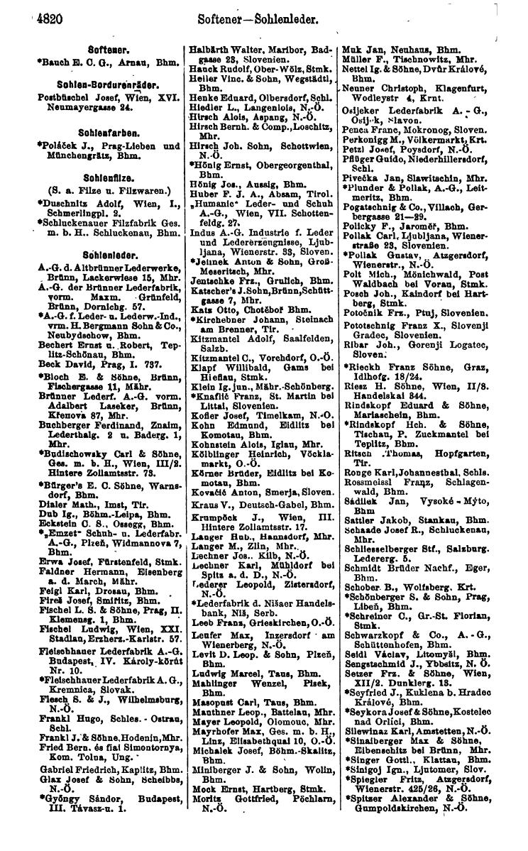 Compass 1922. Band VI: Österreich, Tschechoslowakei, Ungarn, Jugoslawien. - Page 1370