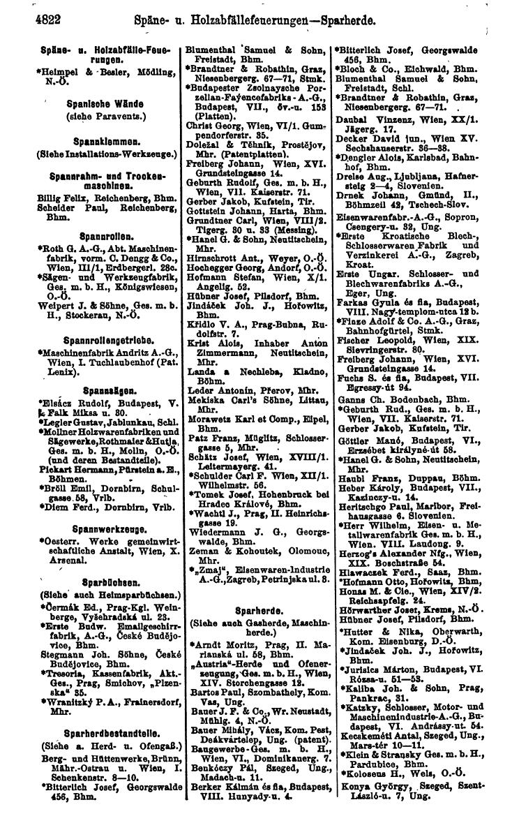 Compass 1922. Band VI: Österreich, Tschechoslowakei, Ungarn, Jugoslawien. - Page 1372