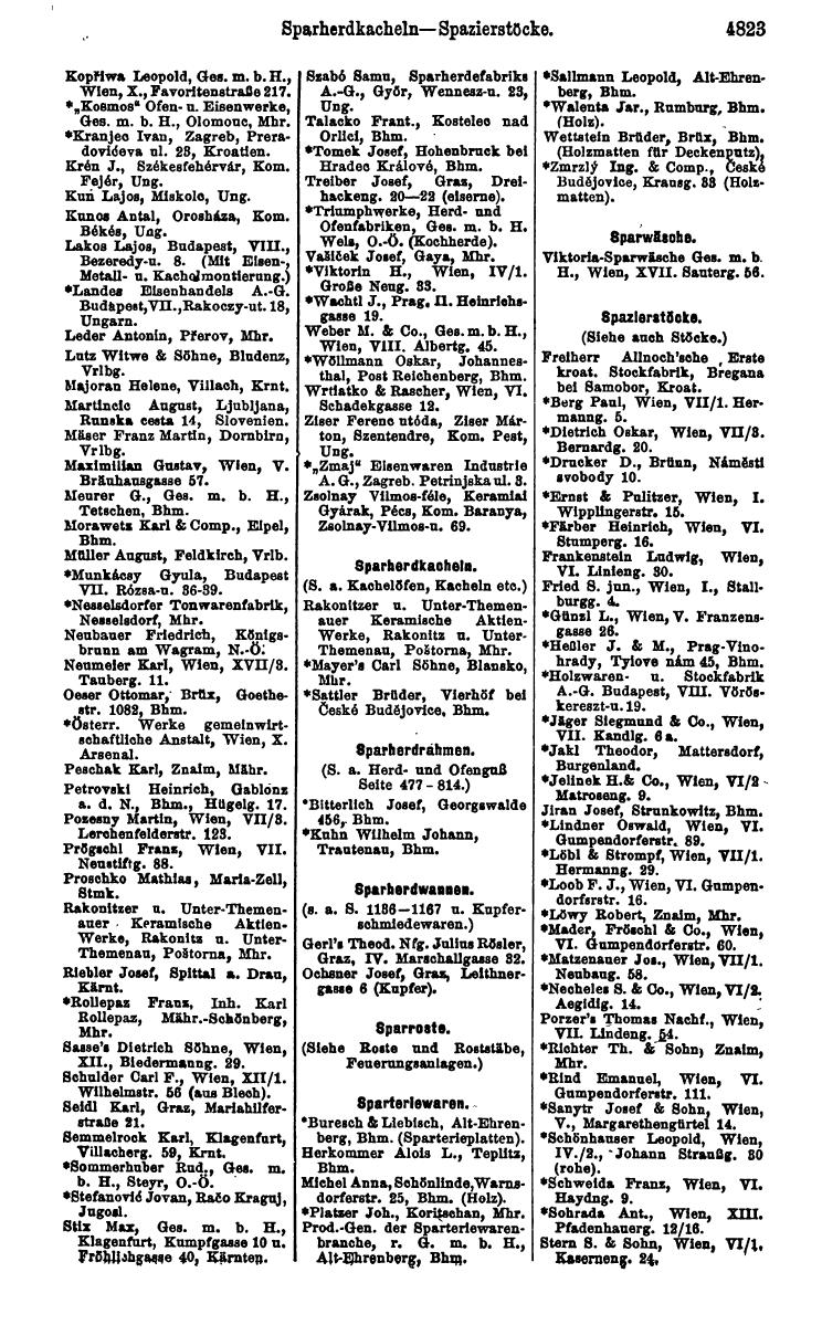 Compass 1922. Band VI: Österreich, Tschechoslowakei, Ungarn, Jugoslawien. - Page 1373